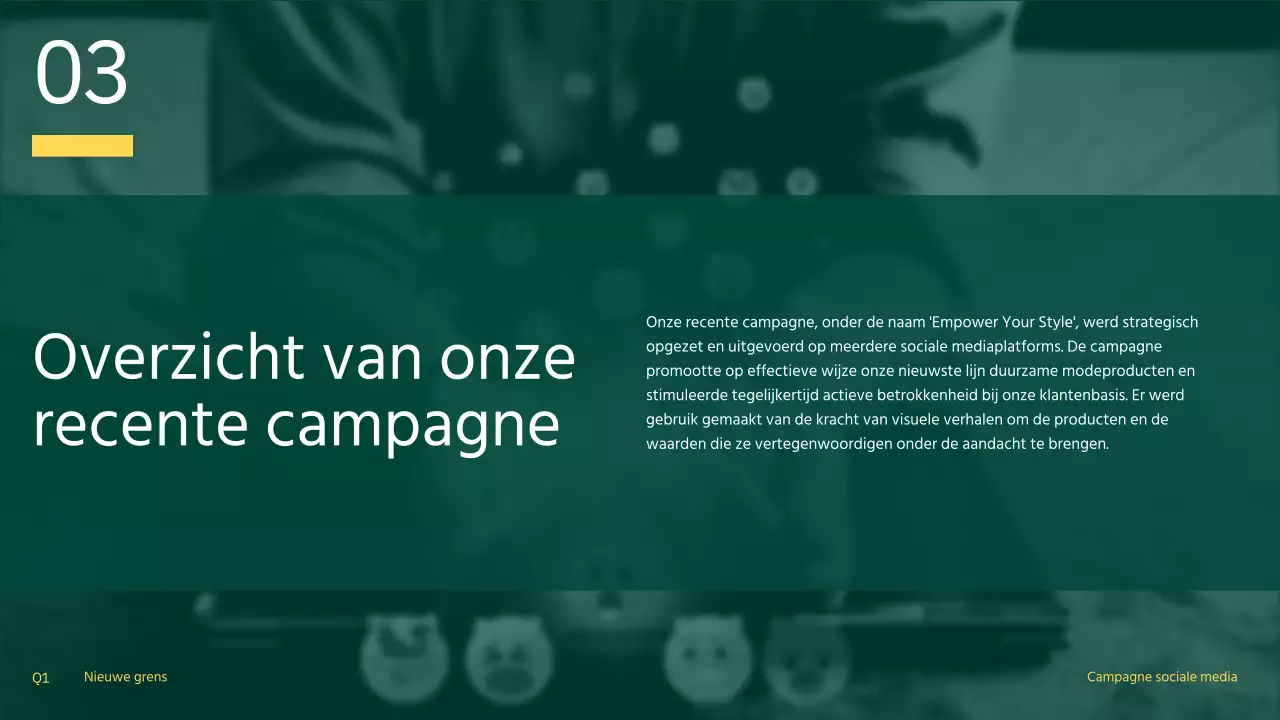 Oranje en geel, moderne sociale mediacampagne