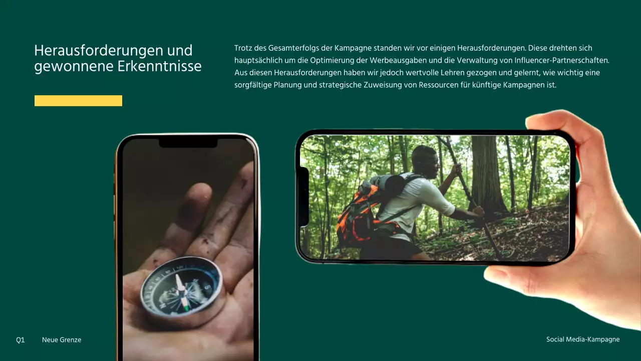 Moderne Social-Media-Kampagne in Orange und Gelb