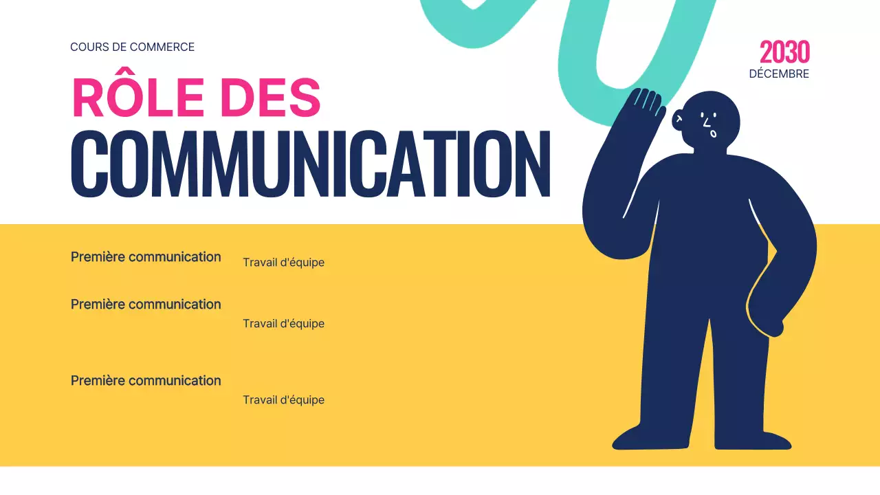 Rose Bleu Géométrique Moderne Education Le pouvoir du travail d'équipe Introduction