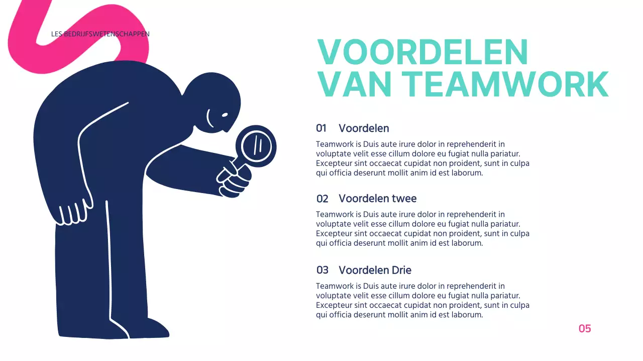 Roze Blauw Modern Geometrisch Onderwijs De kracht van teamwork Inleiding