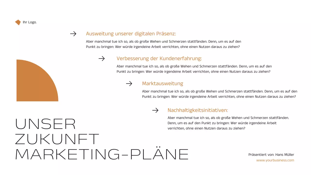Schwarz und Orange Minimal Elegant Immobilien Marketing Strategie Ankündigung