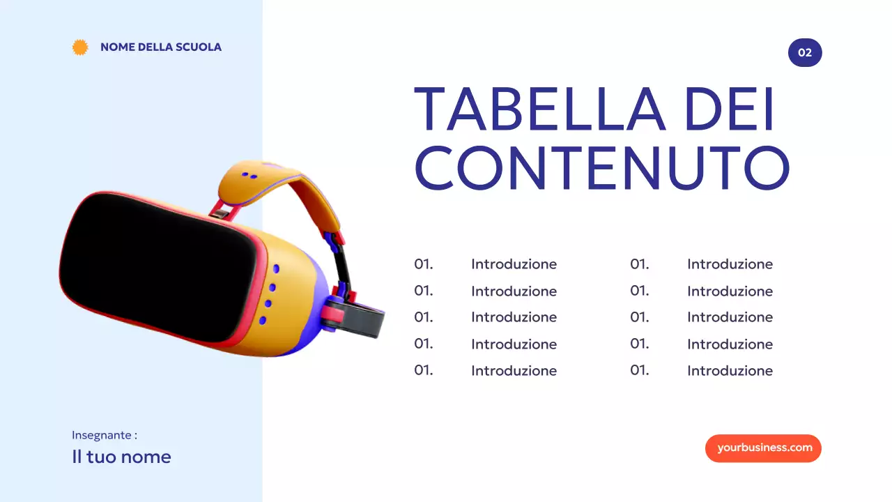 Blu Arancione Moderno Minimal Come la tecnologia potenzia l'apprendimento Introduzione