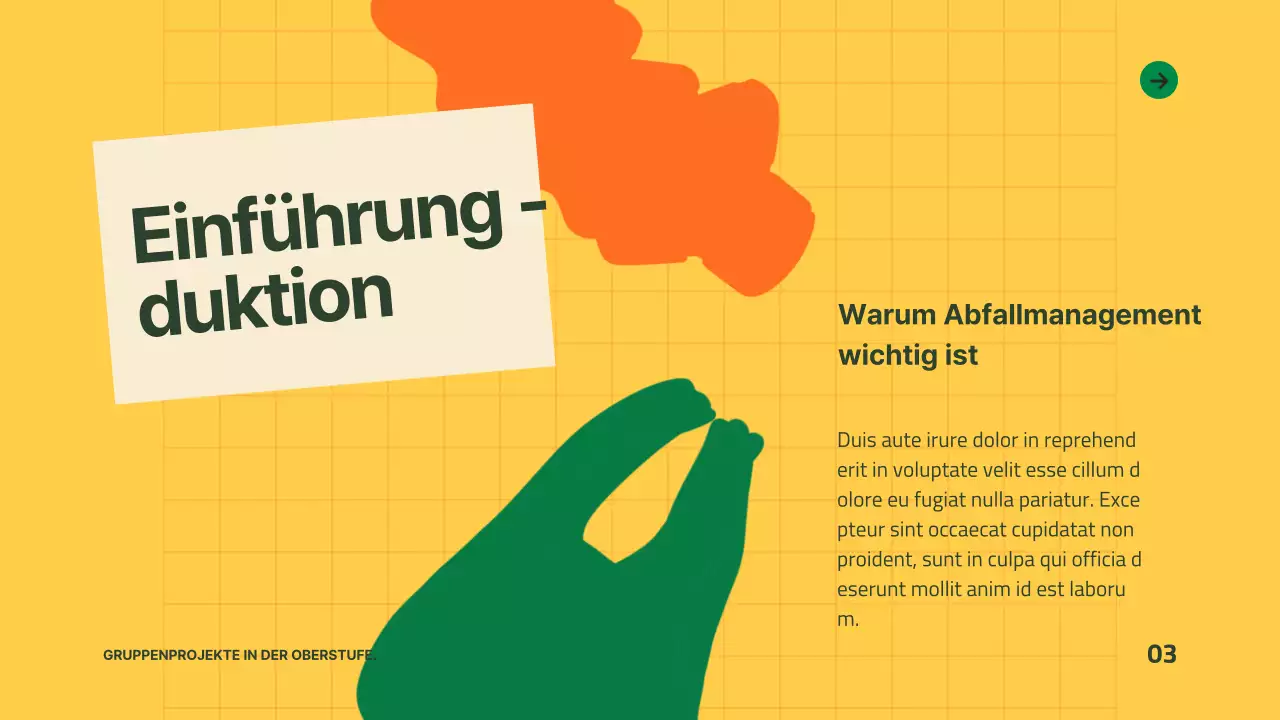 Grün Gelb Modern Leitfaden für gute Abfallwirtschaft