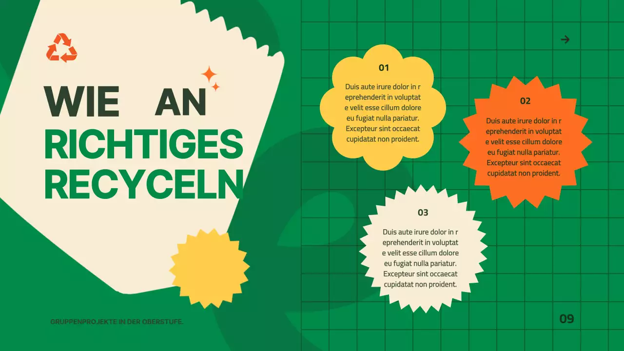 Grün Gelb Modern Leitfaden für gute Abfallwirtschaft