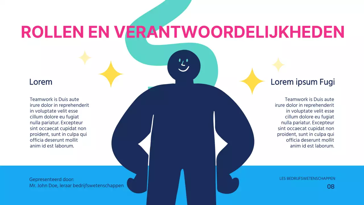 Roze Blauw Modern Geometrisch Onderwijs De kracht van teamwork Inleiding