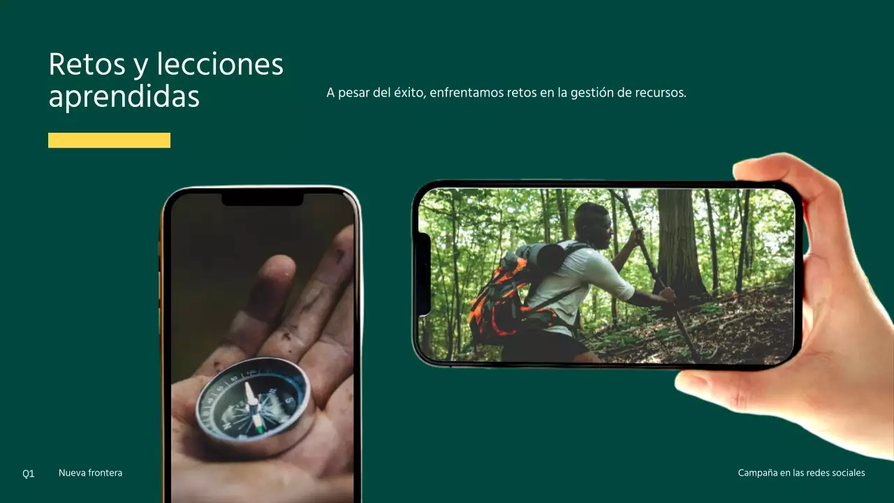 Campaña de comunicación social moderna en naranja y amarillo