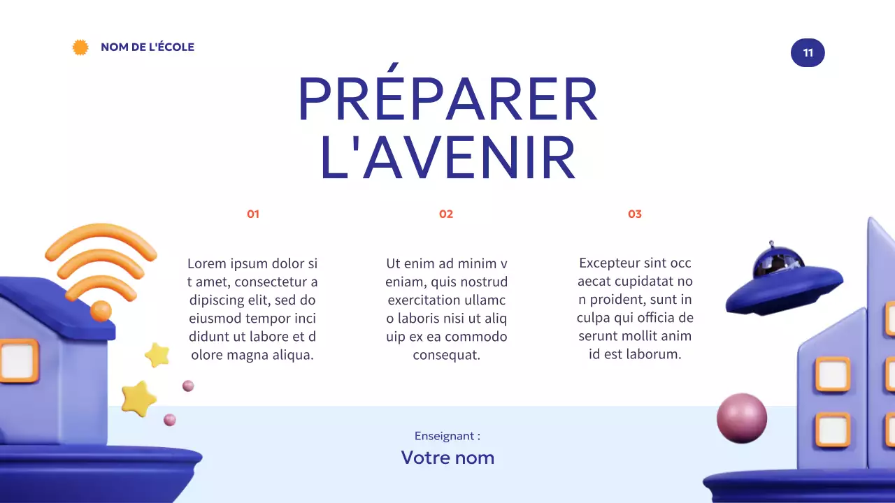Bleu Orange Moderne Minimal Comment la technologie favorise l'apprentissage Introduction