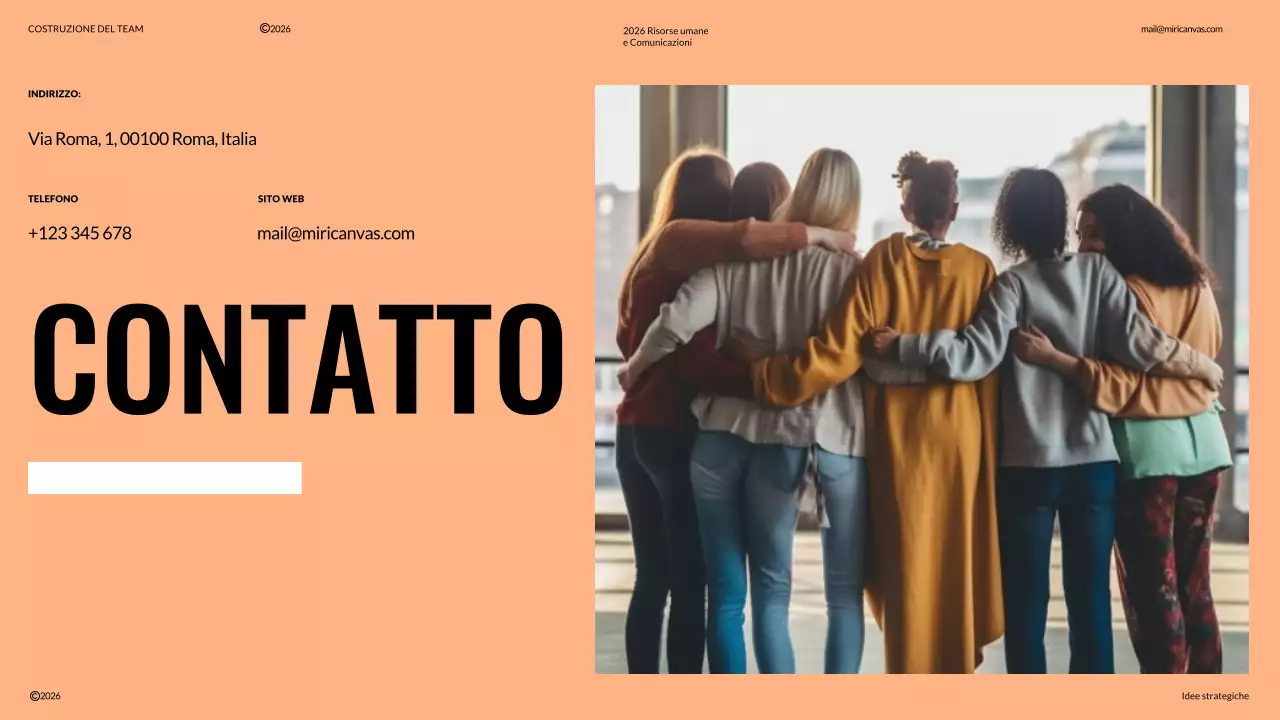 Proposta di team building moderno avorio e arancione