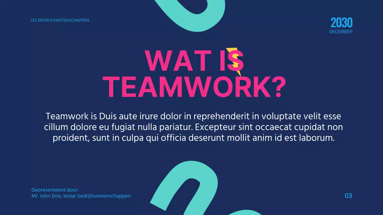 Roze Blauw Modern Geometrisch Onderwijs De kracht van teamwork Inleiding