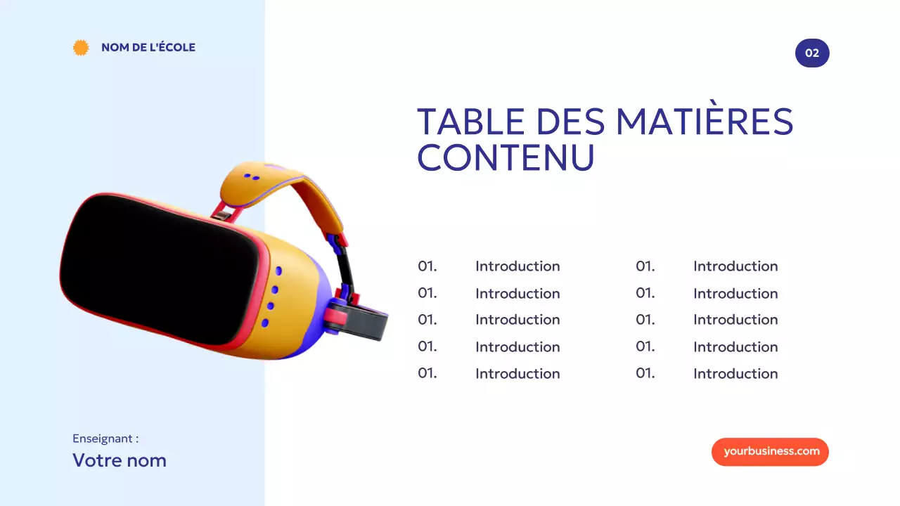 Bleu Orange Moderne Minimal Comment la technologie favorise l'apprentissage Introduction