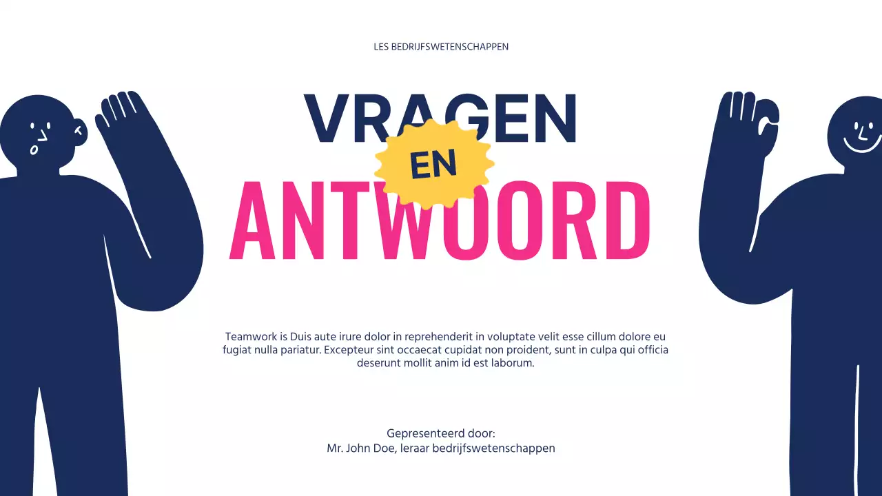 Roze Blauw Modern Geometrisch Onderwijs De kracht van teamwork Inleiding