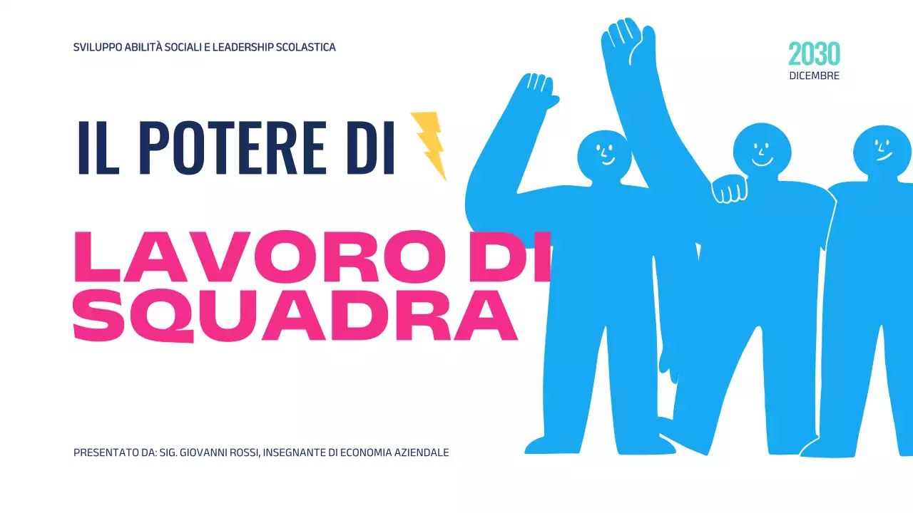 Rosa Blu Educazione geometrica moderna Il potere del lavoro di squadra Introduzione