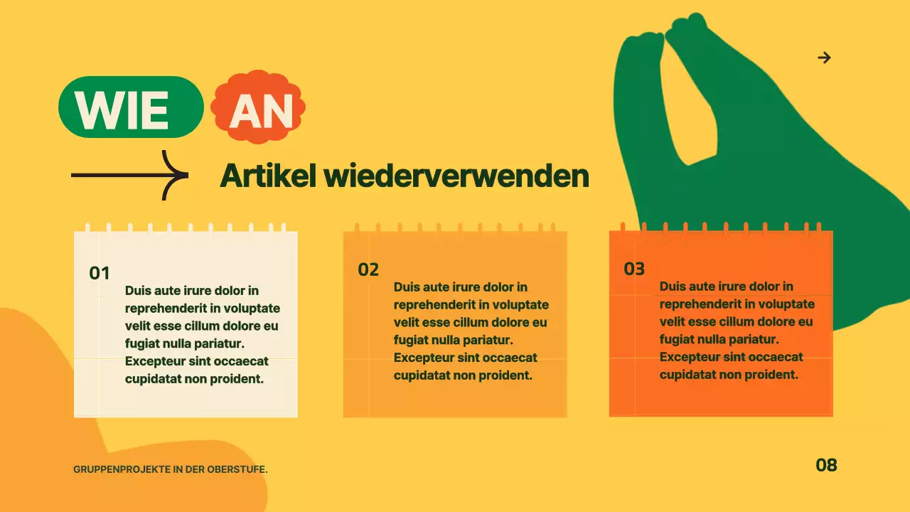 Grün Gelb Modern Leitfaden für gute Abfallwirtschaft