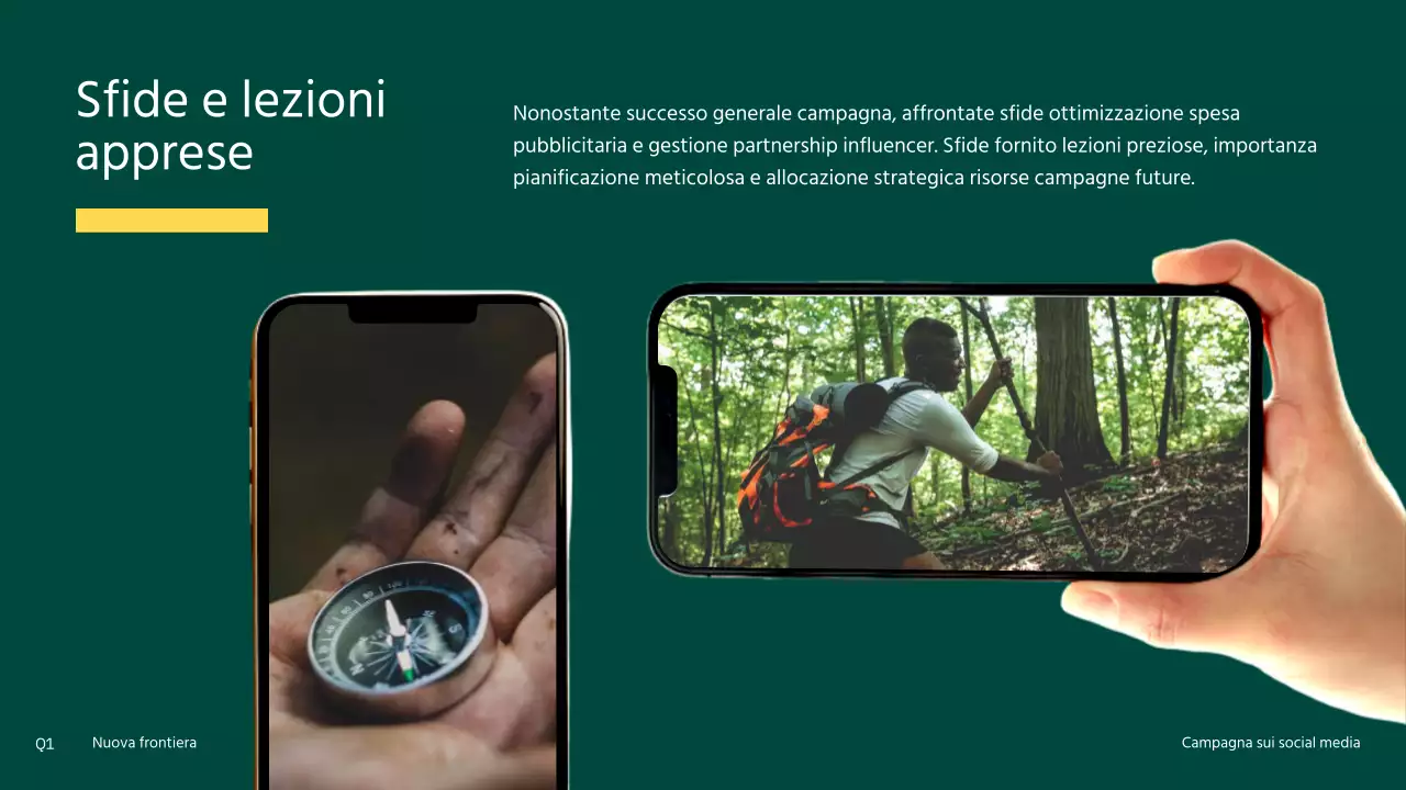 Campagna per i social media moderna, arancione e gialla