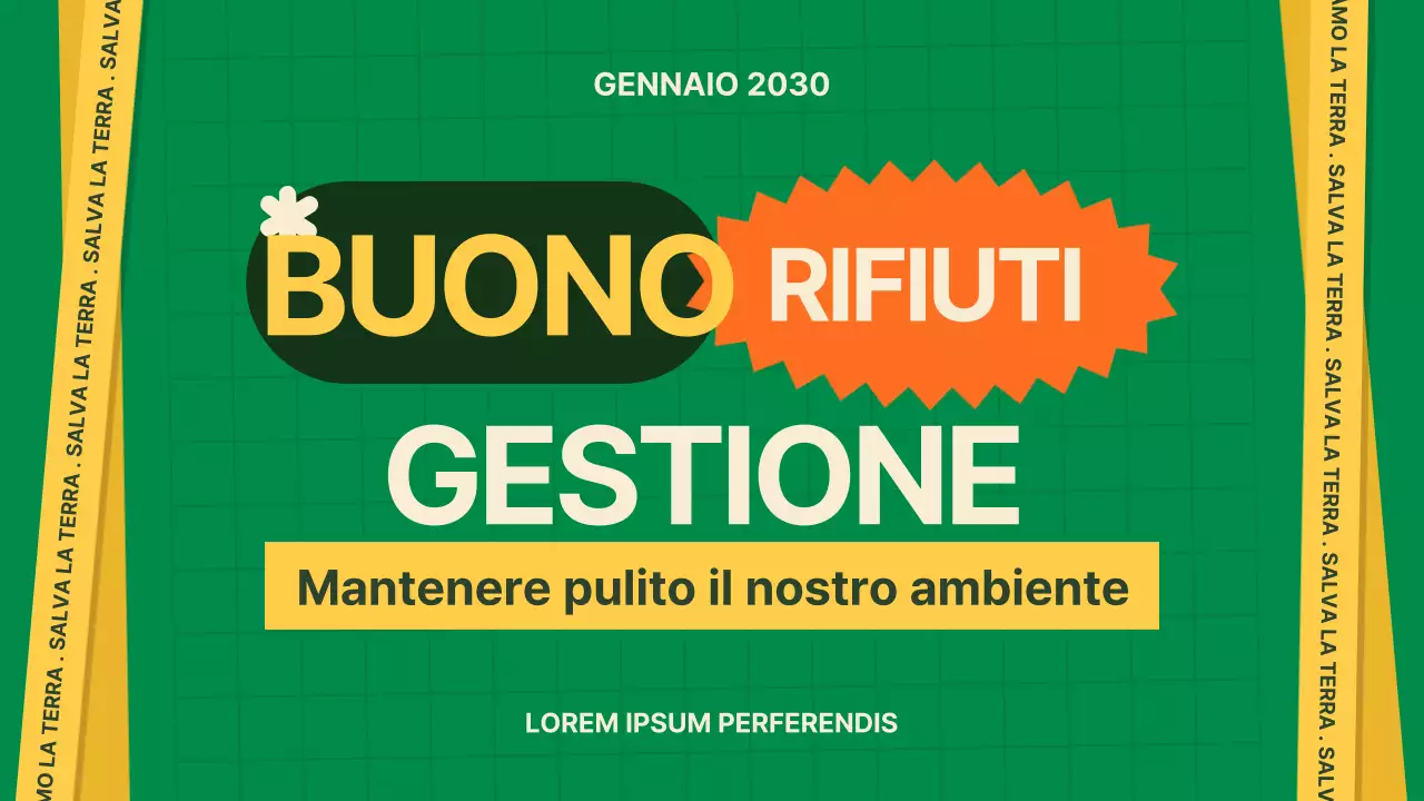 Verde Giallo Moderna Guida alla buona gestione dei rifiuti