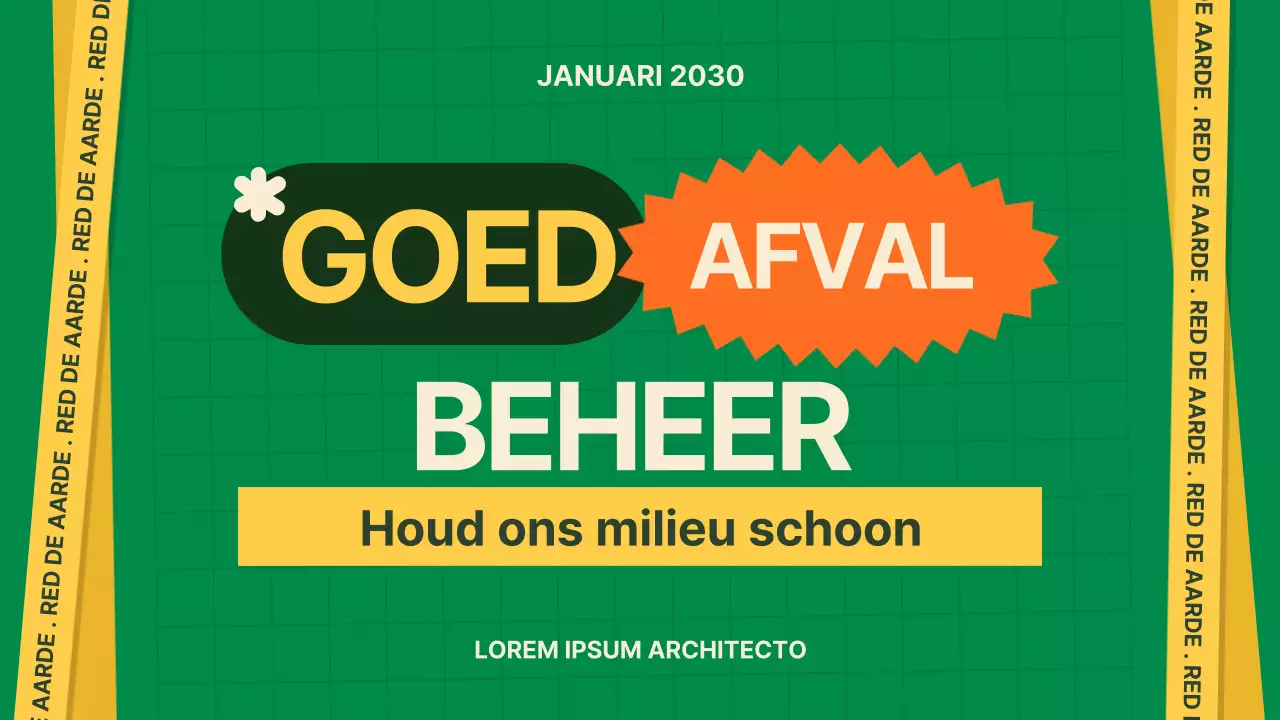 Groen Geel Moderne gids voor goed afvalbeheer