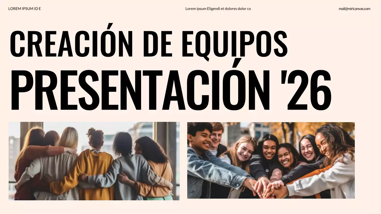 Propuesta de Team Building Moderno Marfil y Naranja