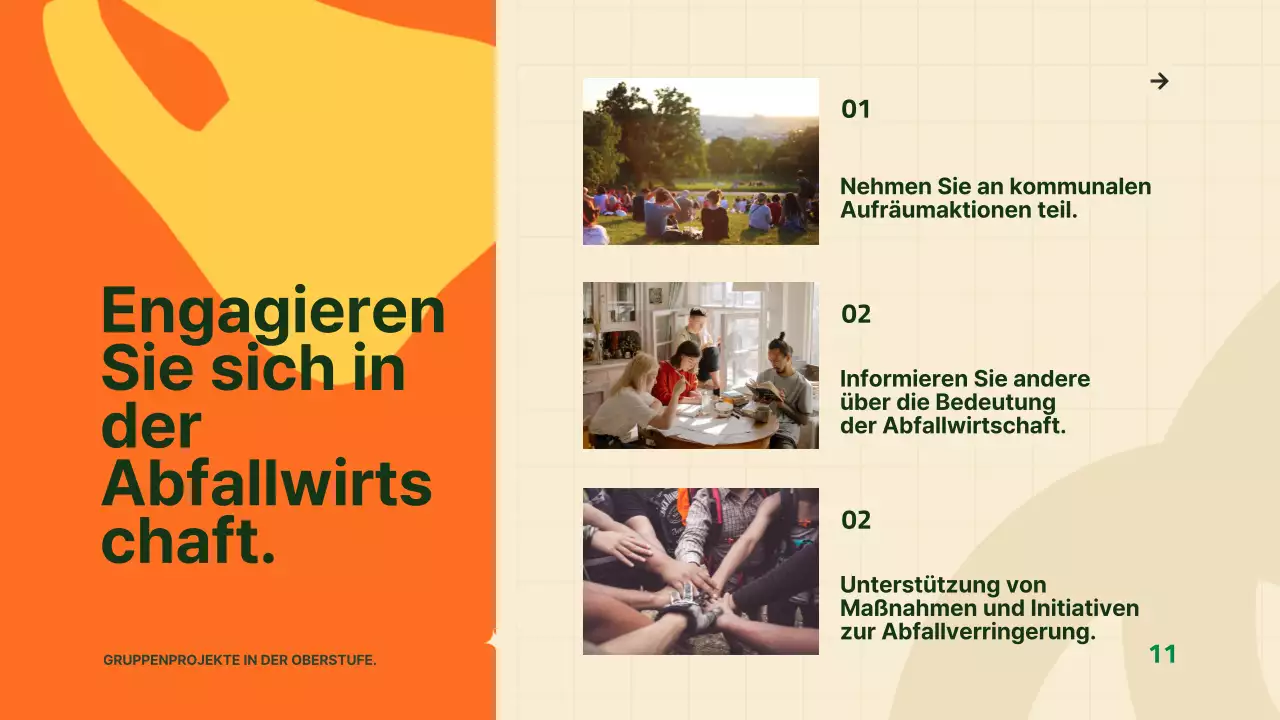 Grün Gelb Modern Leitfaden für gute Abfallwirtschaft