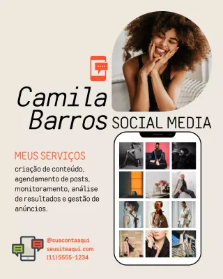 Postagem de promoção de mídia social moderna bege no Instagram