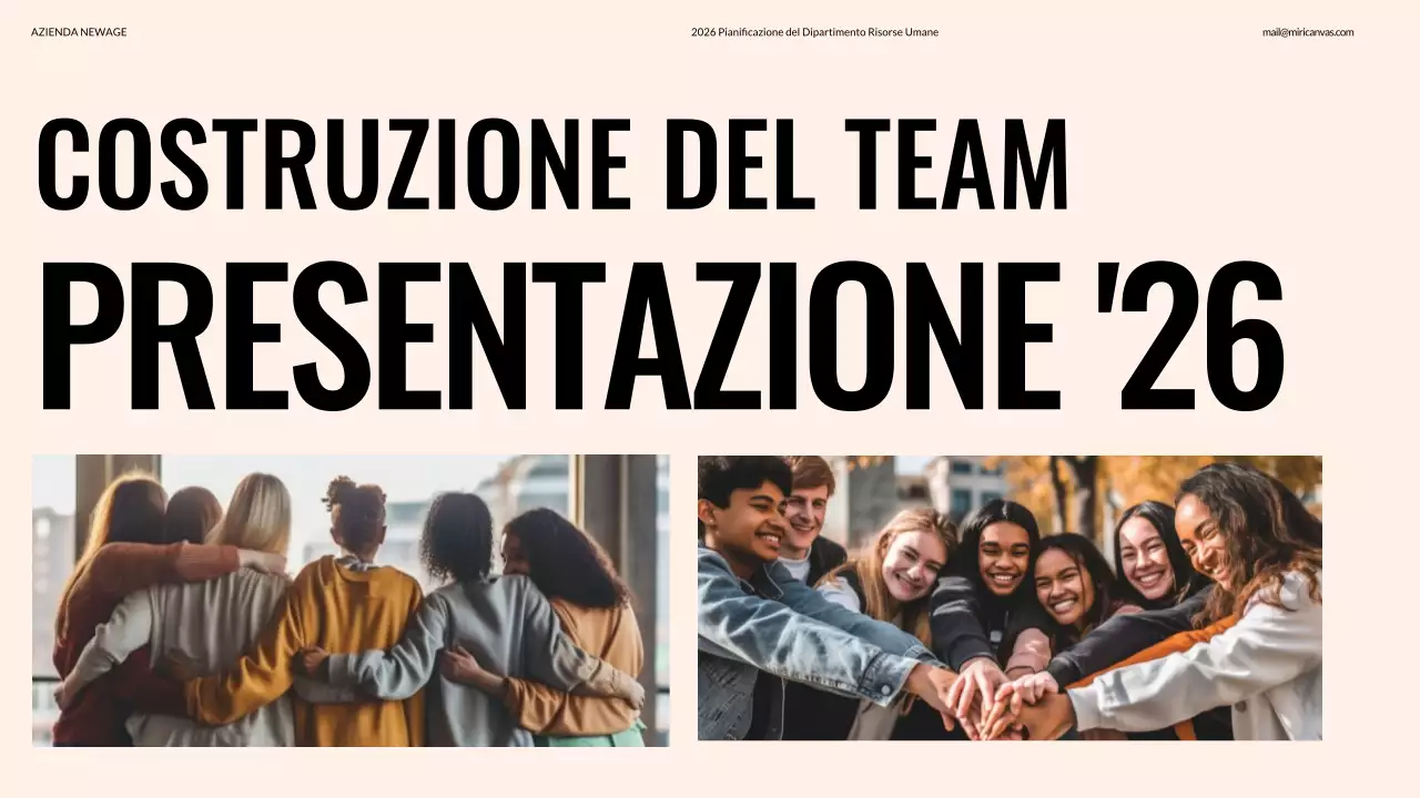 Proposta di team building moderno avorio e arancione