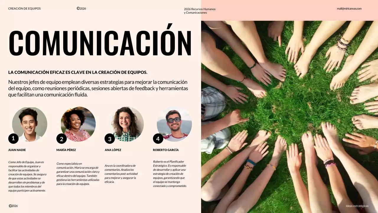 Propuesta de Team Building Moderno Marfil y Naranja