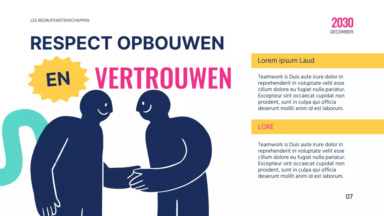 Roze Blauw Modern Geometrisch Onderwijs De kracht van teamwork Inleiding