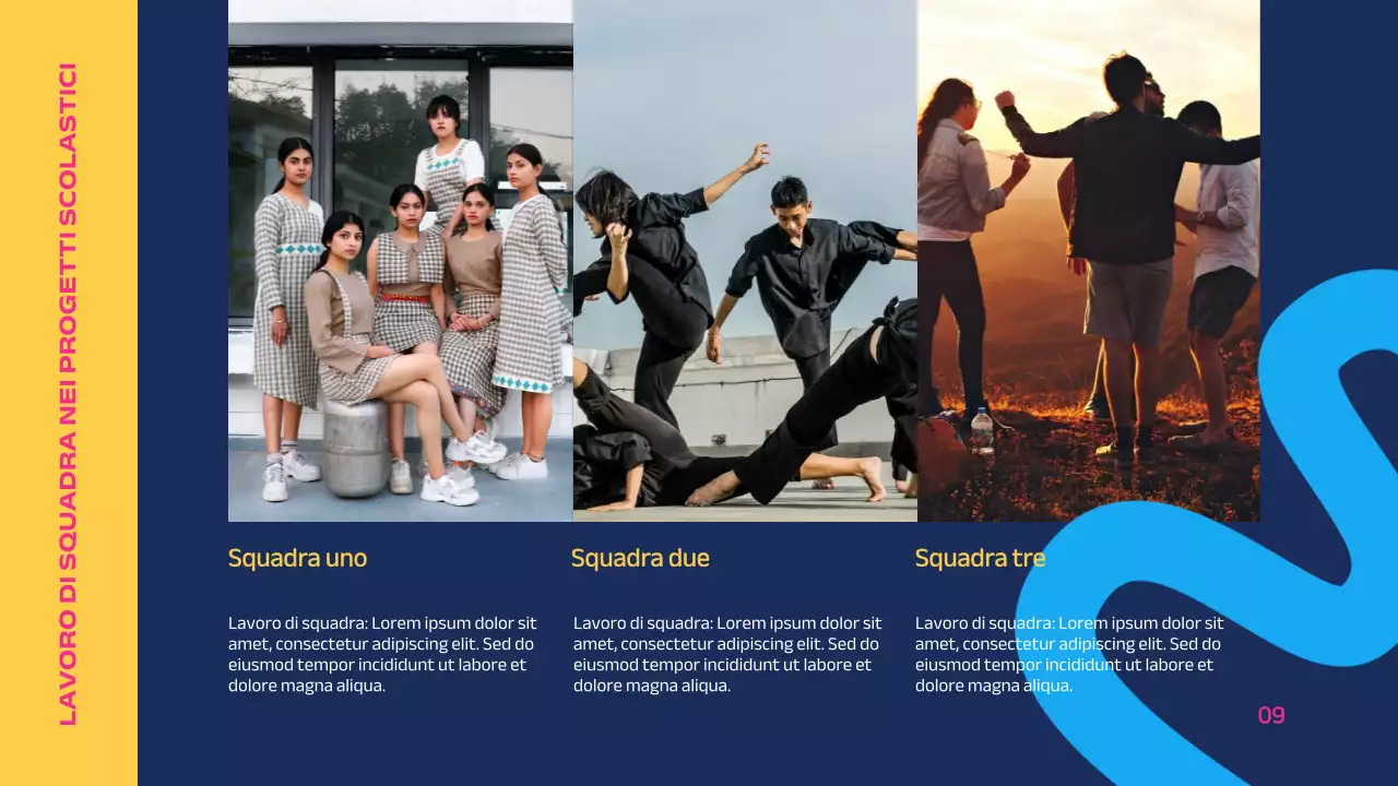 Rosa Blu Educazione geometrica moderna Il potere del lavoro di squadra Introduzione