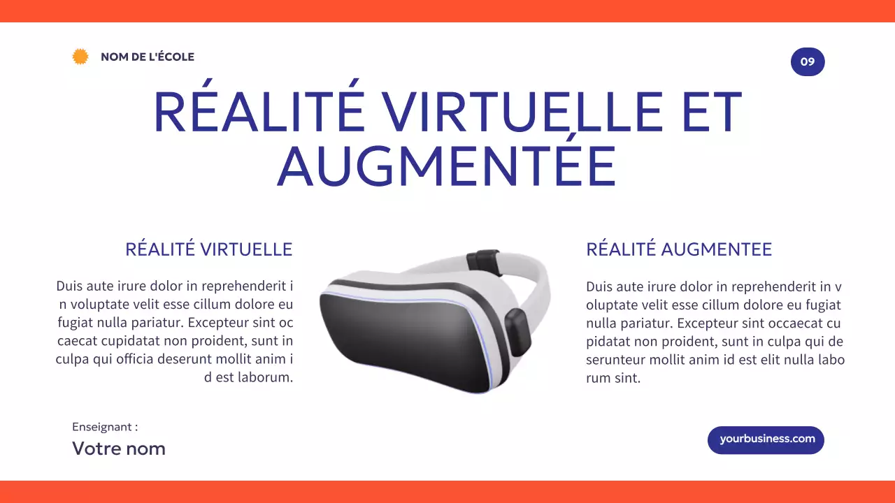 Bleu Orange Moderne Minimal Comment la technologie favorise l'apprentissage Introduction