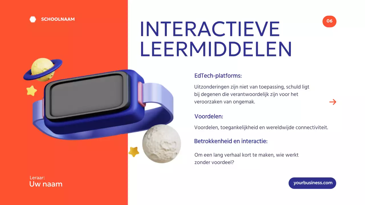Blauw Oranje Modern Minimal How Technology Empowers Learning Introductie