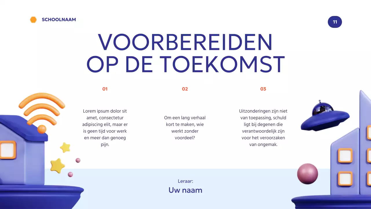Blauw Oranje Modern Minimal How Technology Empowers Learning Introductie