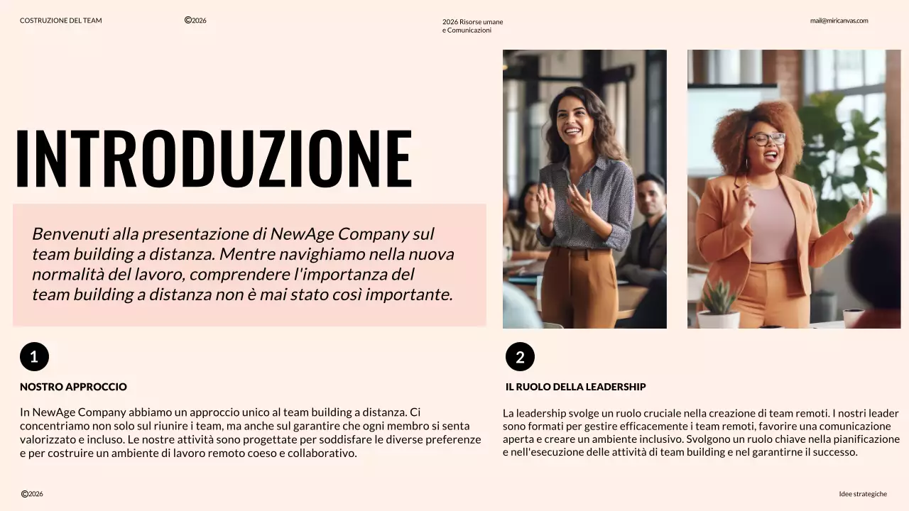 Proposta di team building moderno avorio e arancione