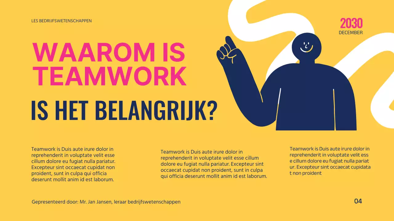 Roze Blauw Modern Geometrisch Onderwijs De kracht van teamwork Inleiding