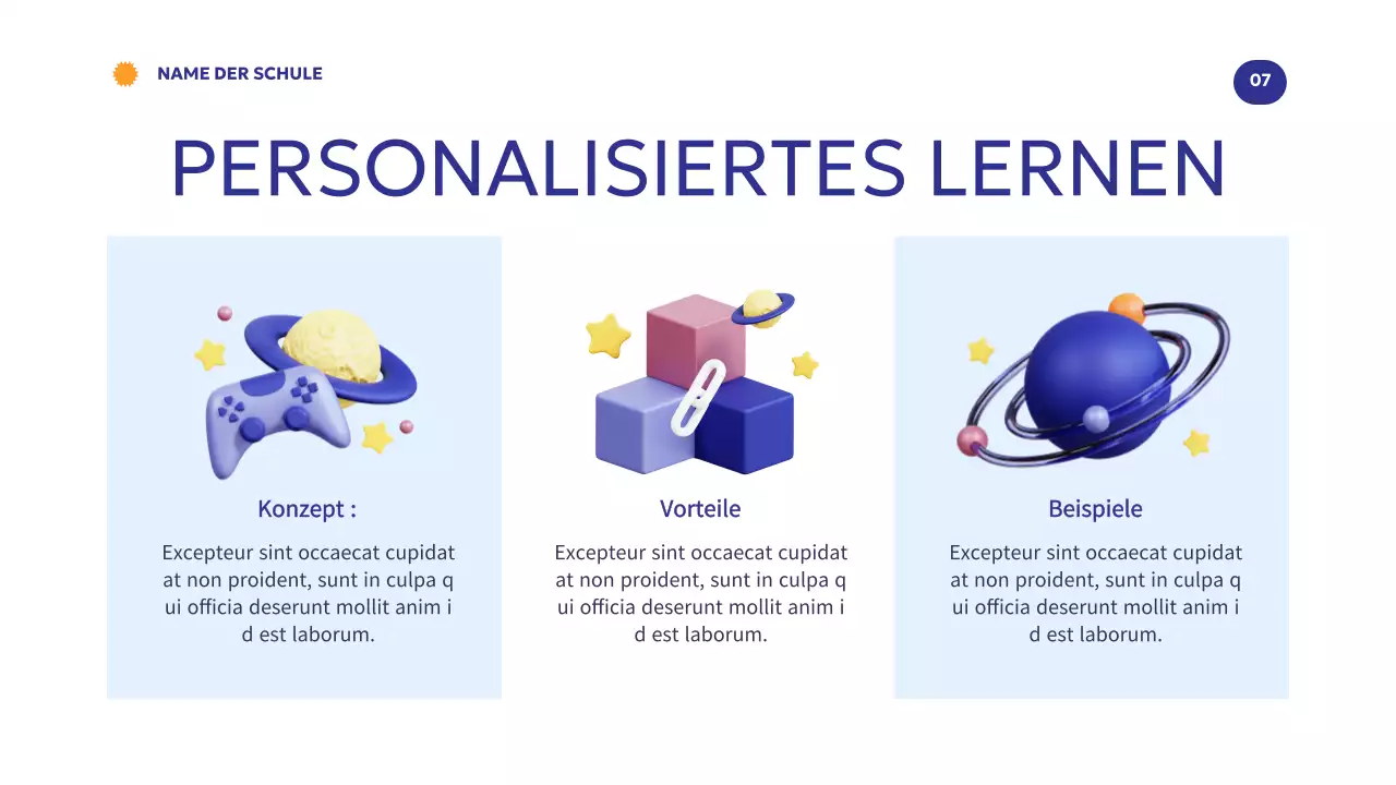 Blau Orange Modern Minimal Wie Technologie das Lernen fördert Einleitung