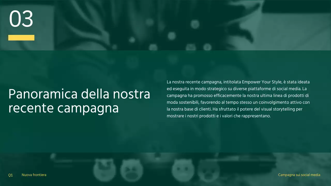 Campagna per i social media moderna, arancione e gialla