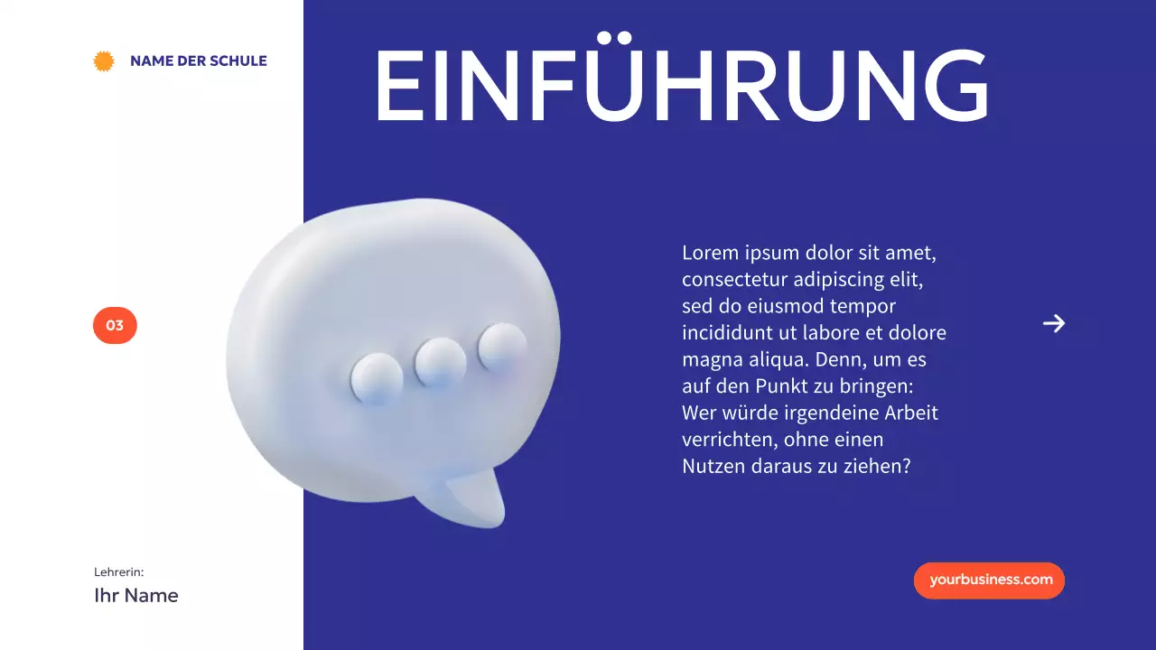 Blau Orange Modern Minimal Wie Technologie das Lernen fördert Einleitung