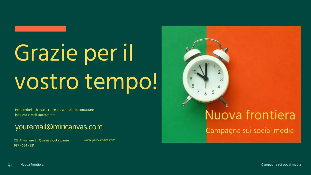 Campagna per i social media moderna, arancione e gialla