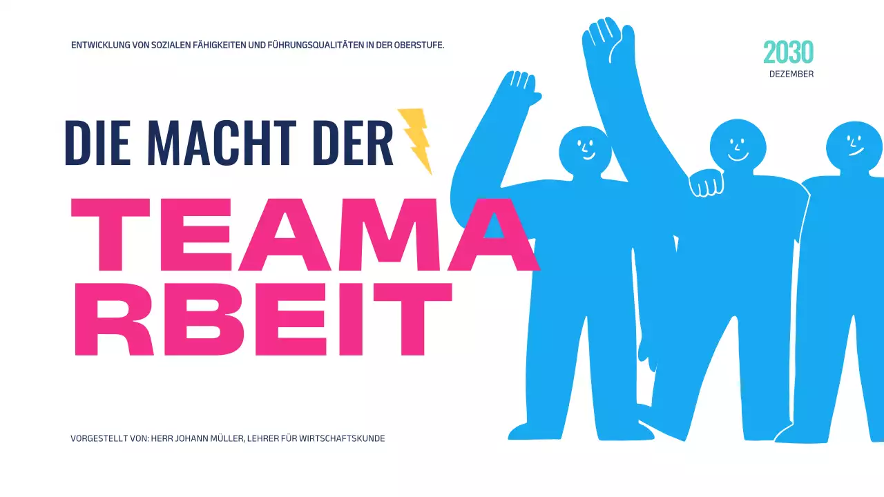 Rosa Blau Modern Geometric Education Die Kraft der Teamarbeit Einleitung