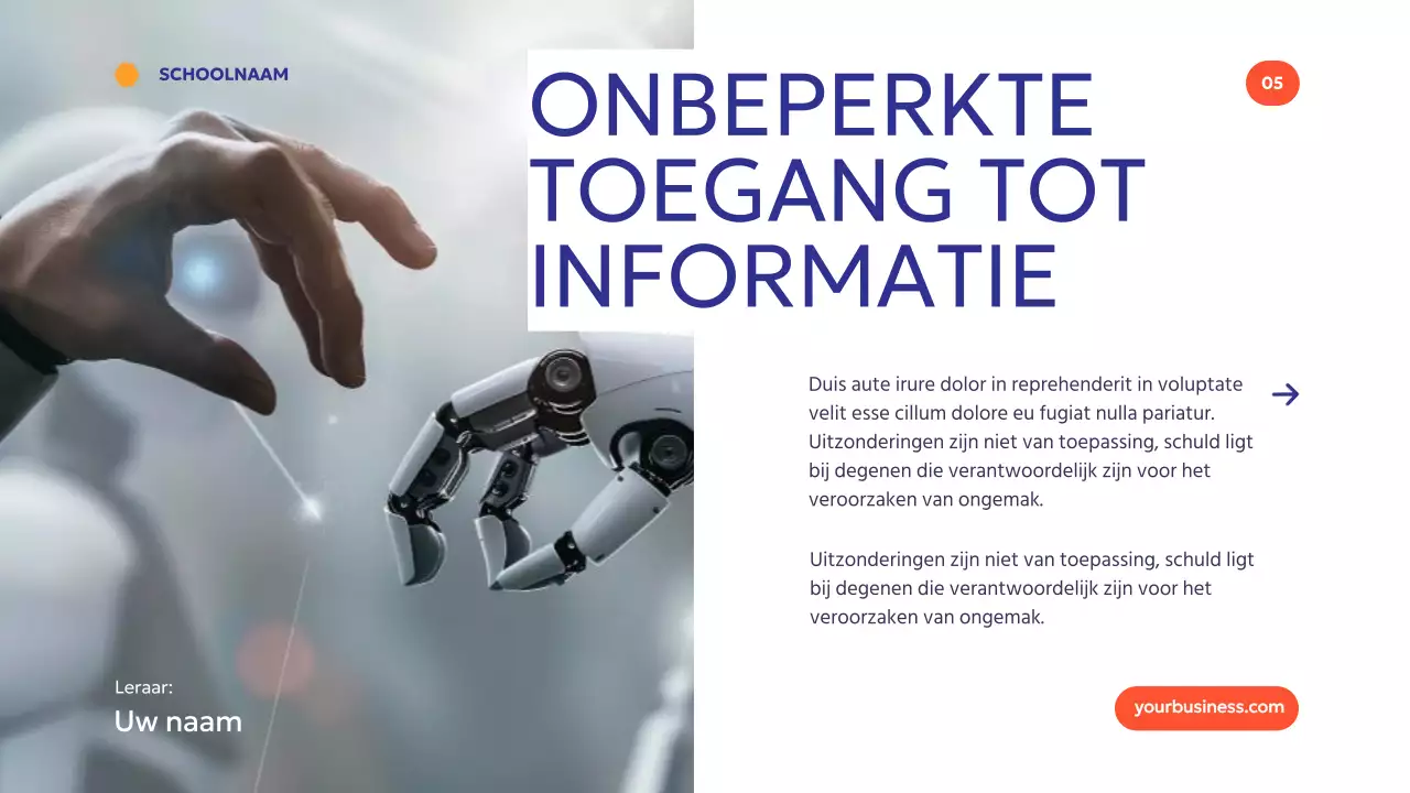 Blauw Oranje Modern Minimal How Technology Empowers Learning Introductie