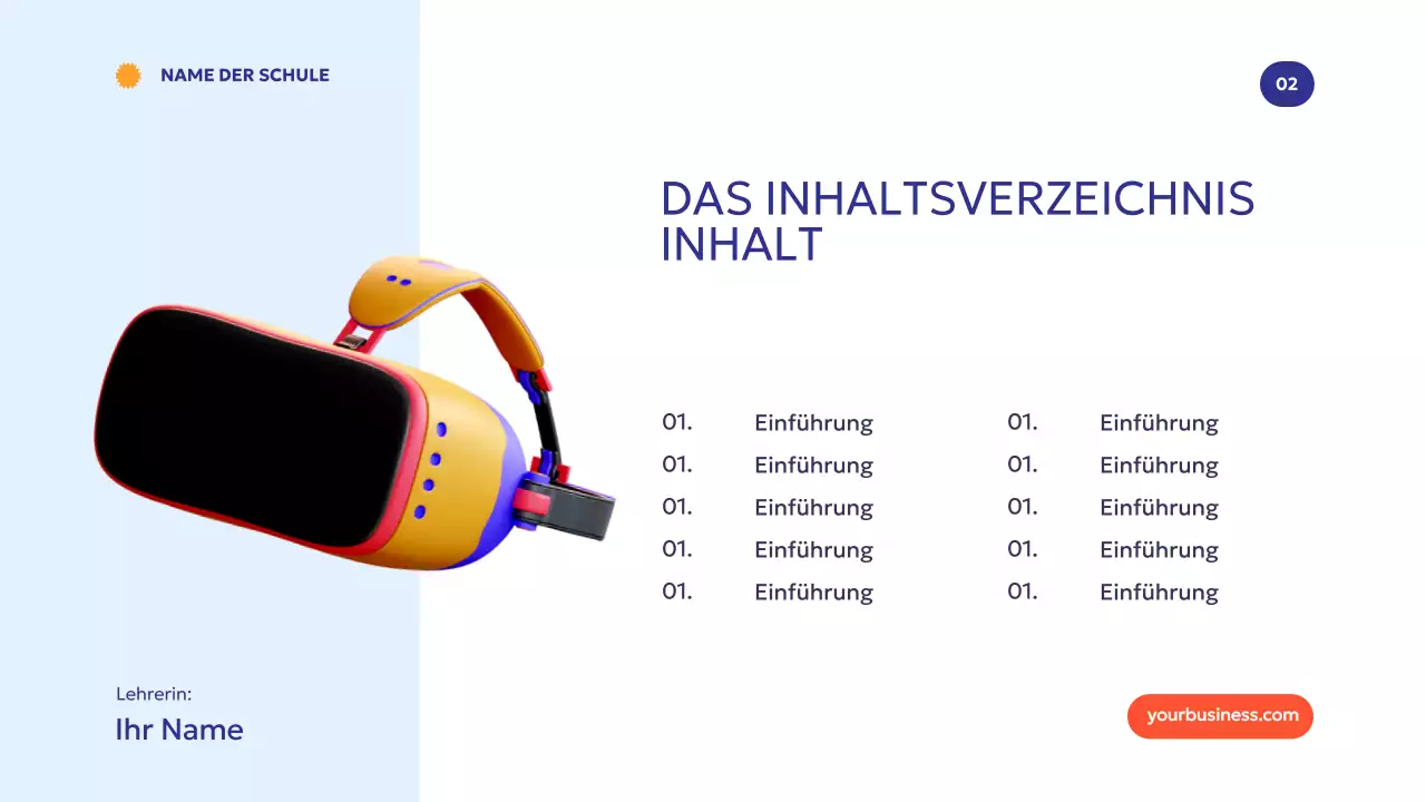 Blau Orange Modern Minimal Wie Technologie das Lernen fördert Einleitung