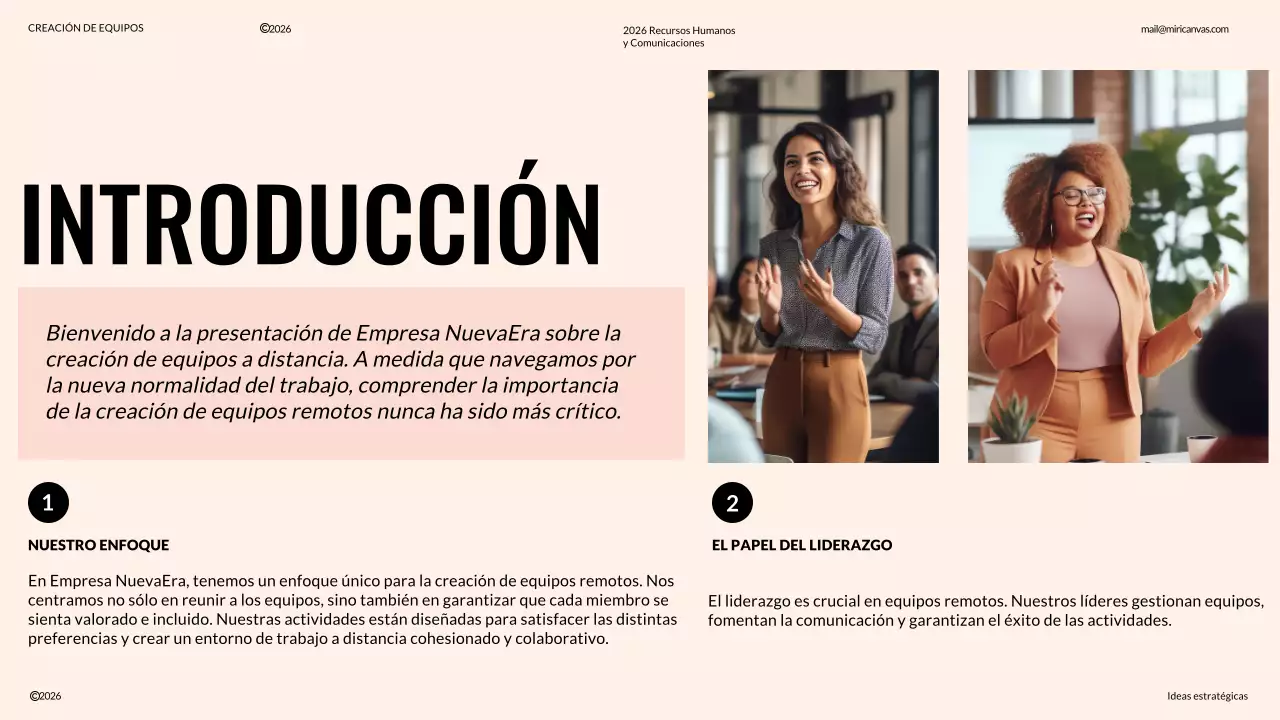 Propuesta de Team Building Moderno Marfil y Naranja