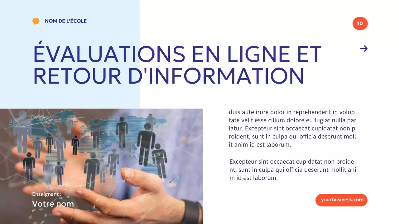 Bleu Orange Moderne Minimal Comment la technologie favorise l'apprentissage Introduction