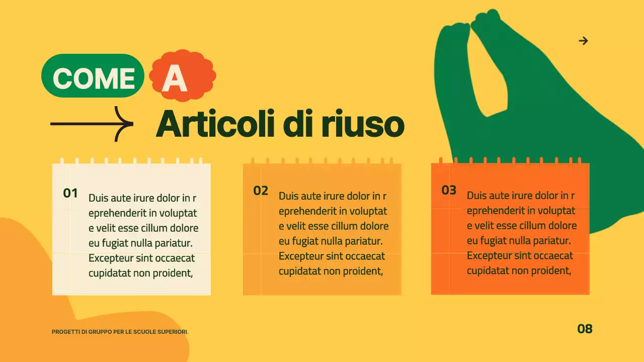 Verde Giallo Moderna Guida alla buona gestione dei rifiuti