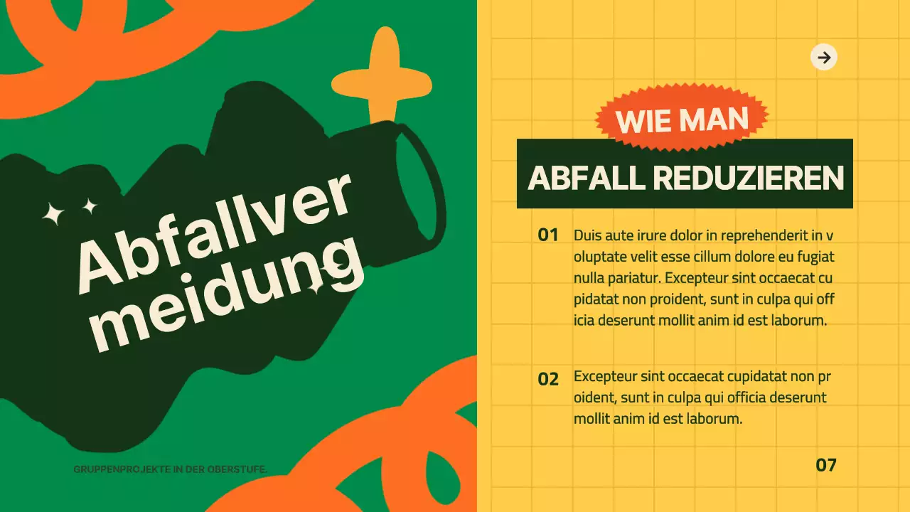 Grün Gelb Modern Leitfaden für gute Abfallwirtschaft