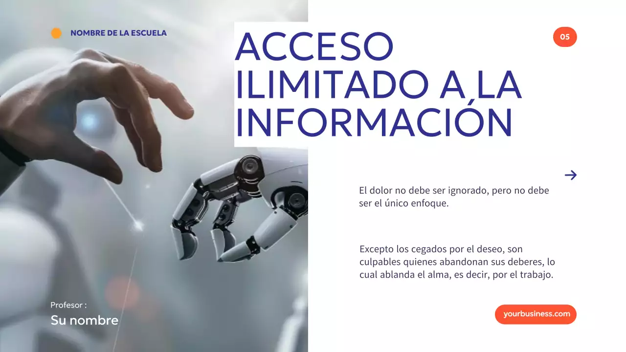 Azul Naranja Moderno Mínimo Cómo la tecnología potencia el aprendizaje Introducción