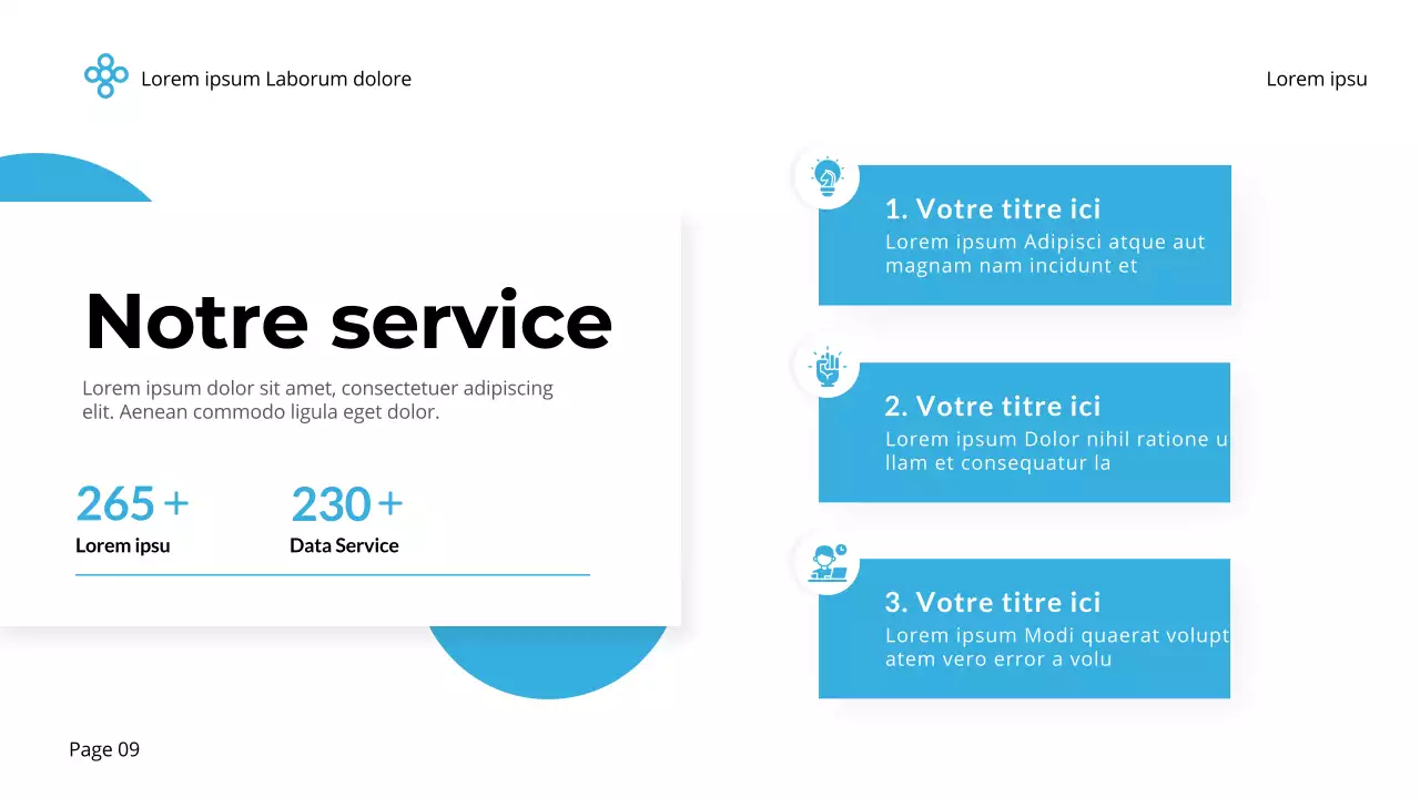 Bleu et blanc Simple Minimal Business