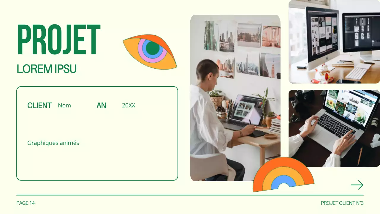 Green and White Creative Design Studio Présentation de la société