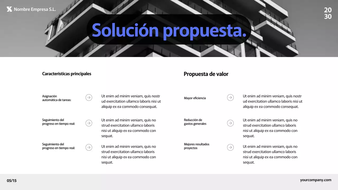 Púrpura Negro Minimal Moderno Presentación de Propuesta de Negocios Introducción