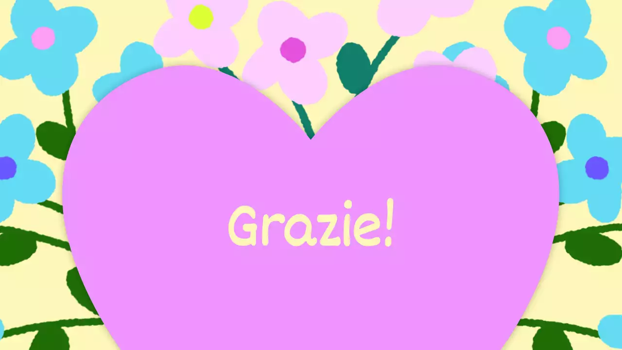 Fiori di animazione giallo-rosa Materiale per conferenze