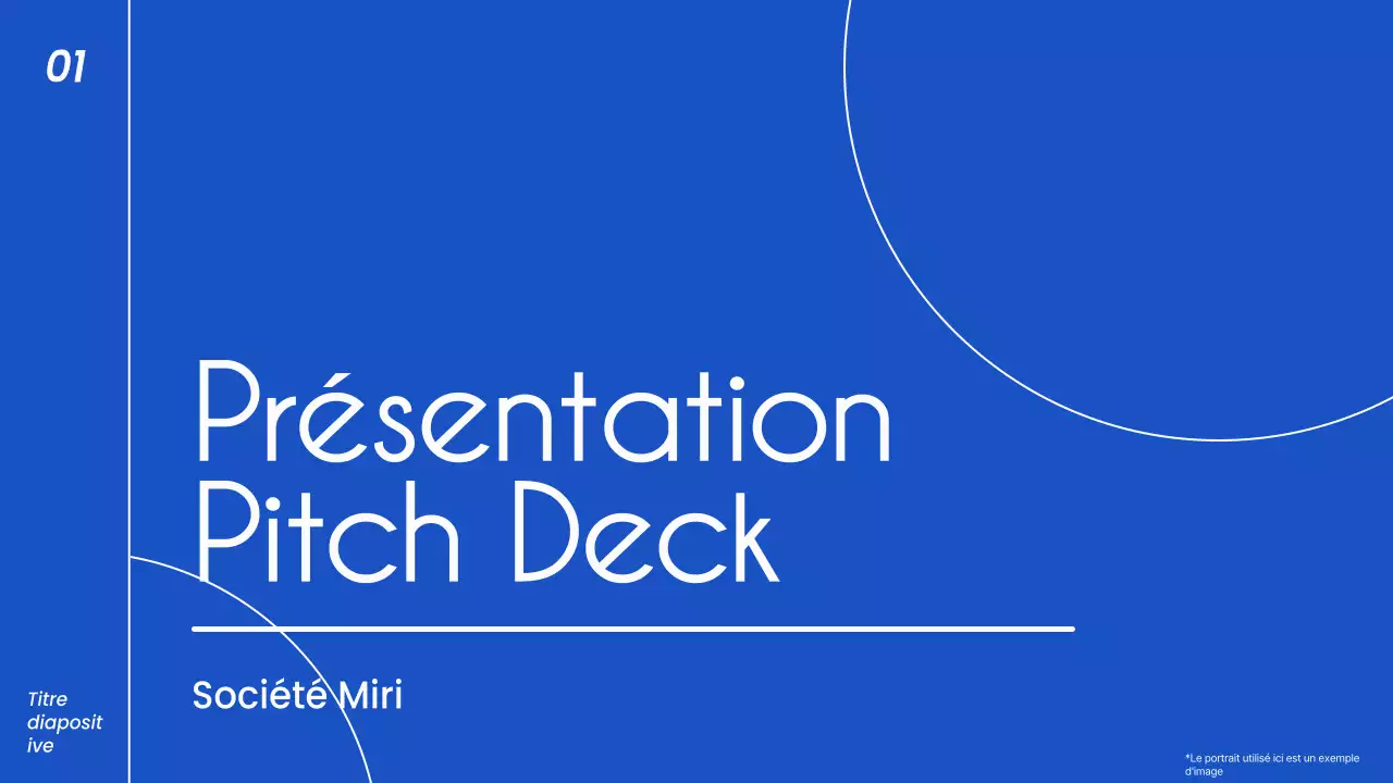 Stratégie de pitch commercial minimaliste bleu et blanc