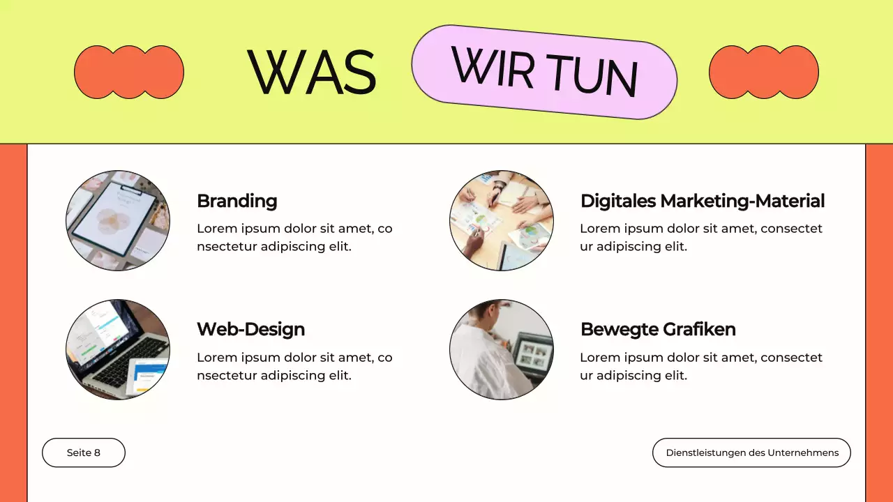 Orange and Purple Design Studio Firmenprofil Einführung